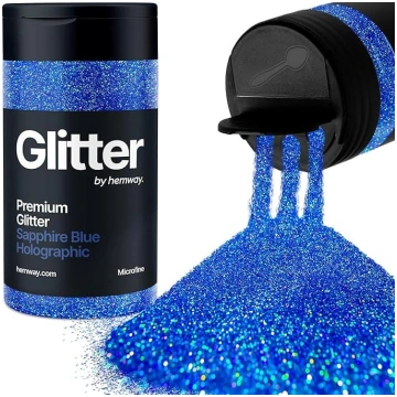 Glitter Shaker Safīra zils hologrāfiskais sejas na