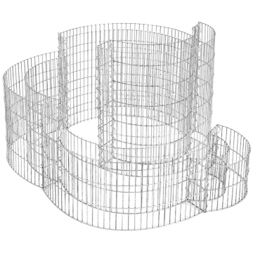 Gliemežveidīgs gabions 110x110x60cm. GGB562, sudra
