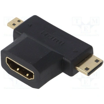 Adapter; HDMI socket,micro HDMI plug,mini HDMI plu