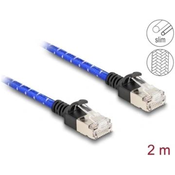 Delock RJ45 Network Cable with braided coating Cat
