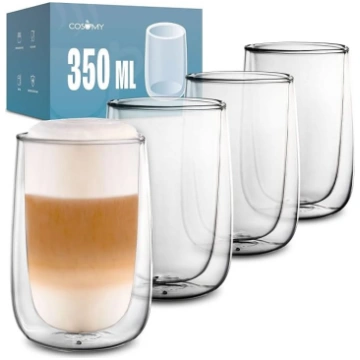 4 divsienu glāžu komplekts - 350 ml termiskās glāz