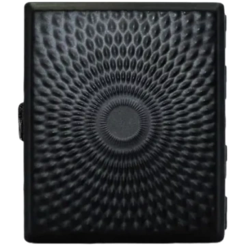 Cigarešu etvija metāla Drop Black (9,5 x 8,1 cm)