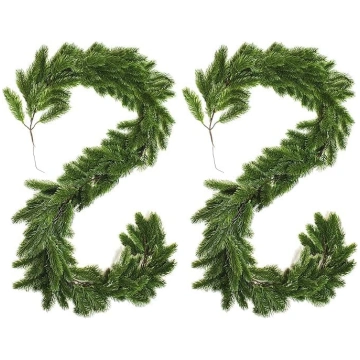 2 Ziemassvētku vītņu komplekts 2 m, mākslīgās zaļā