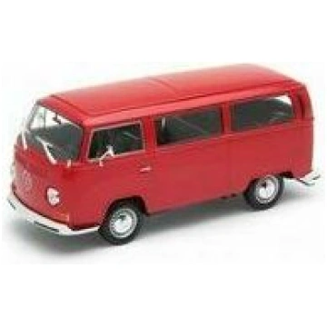 Modelīši - VW T2 bus, red, 1972, Welly | WEL22472 