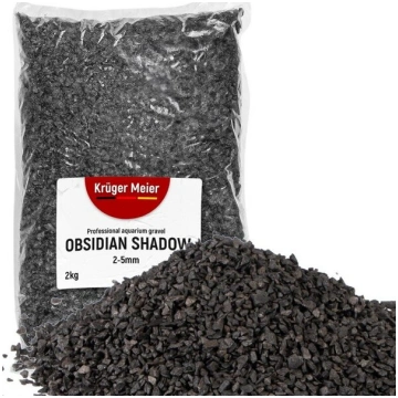 Akvārija grants Kruger Meier Obsidian Shadow, tumš