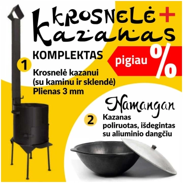 krāsns ar dūmvadu – Kazans 12 l
