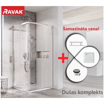 Dušas stūra komplekts kvadrātveida RAVAK BLSRV2 90