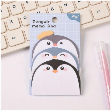 Cute Cartoon Penguin Pattern Sticky Notes Set, DIY