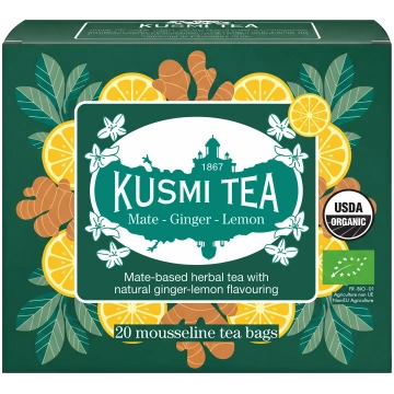 Zāļu uzlējums Organic Mate Ginger Lemon marles mai