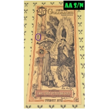 2024 Nevada 25 Goldback FIRST BATCH AA SERIAL NUMB