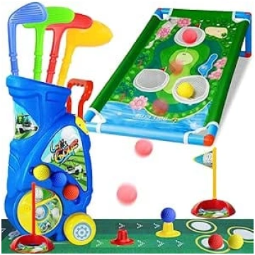 MIAOKE Golfa komplekts ar daudzfunkcionālu ratiņu,