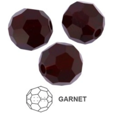 Preciosa Round pērlītes 8mm Garnet (8 gab)