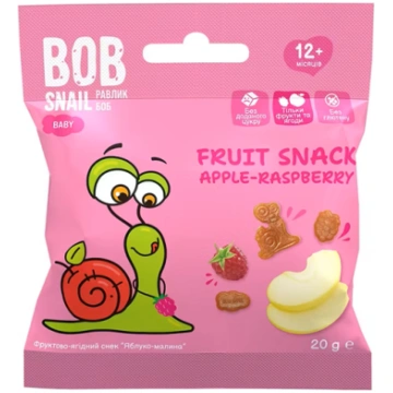 Bob Snail ābolu un aveņu uzkoda, 20 gr
