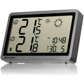 BRESSER mājas laika stacija MeteoTemp HZ, antracīt