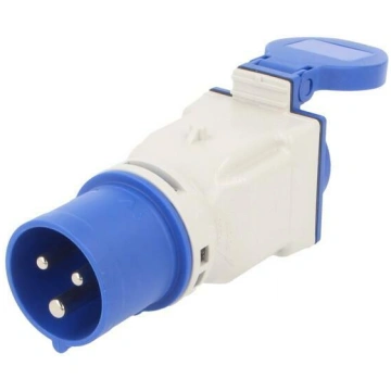 Transition: adapter; male/female; 16A; 230VAC; IEC