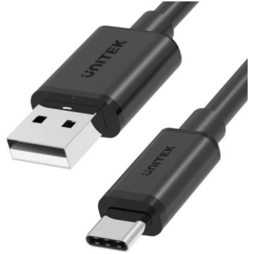 UNITEK USB CABLE USB-A — USB-C 25CM, Y-C480BK UTK