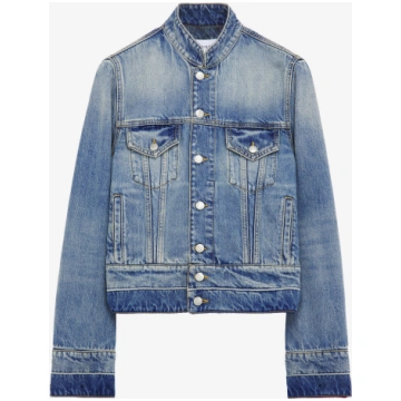 Stand Collar Denim Jacket