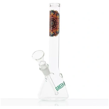 Stikla bongs "Greenline" ~19 cm - Ūdenspīpes - Vīr