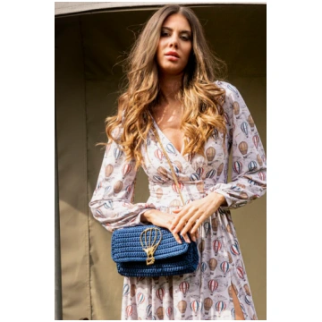 Paris Posh Minaudiere Franc Blue Sale Adele Follow