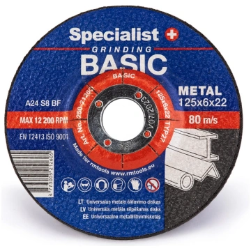 SPECIALIST+ slīpēšanas disks BASIC, 125 x 6 x 22 m