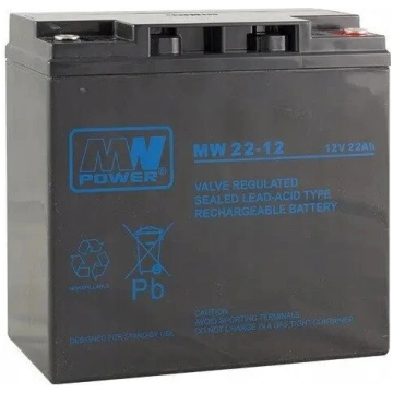 Noslēgts AGM akumulators mw power MW22-12 12 V 22 