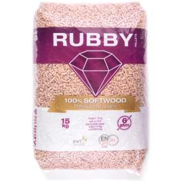 Kokskaidu granulas RUBBY 6 mm, 15 kg Baltic Wood T