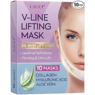 LAUER COSMETIC 10 maskas V-veida sejas maska, dubu
