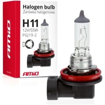 Halogēna spuldze H11 12V 55W UV filtrs (E8) AMIO-0