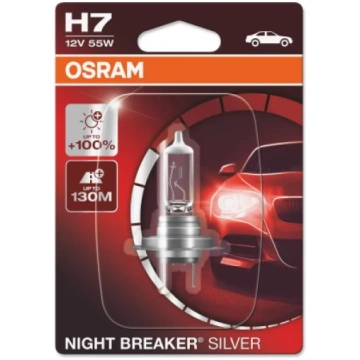 AUTO SPULDZE OSRAM 55W 12V H7 Night breaker silver