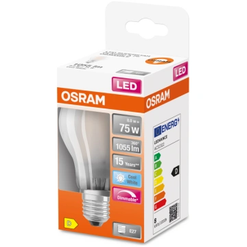 Spuldze Osram LED, E27, balta krās., E27, 9 W, 105