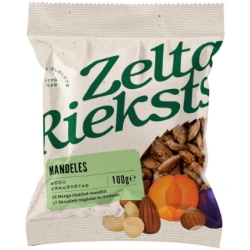 Mandeles medū grauzdētas 100g [10] ZELTA RIEKSTS