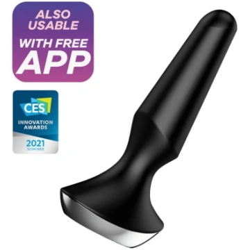 Plug anale vibrante in silicone morbido con 2 moto