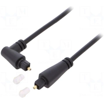 Cable | Toslink plug,Toslink plug angled | 1m | bl