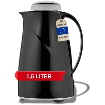 Helios Wave Thermos Flask Black 1.5L - 6h karsts -