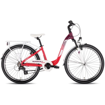 Bērnu velosipēds TABOU Queen 24, rozā-balts 172078