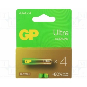 Battery: alkaline; AAA,R3; 1.5V; non-rechargeable;