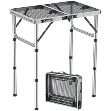 Anbte Camping Table Folding Table with 3 Adjustabl