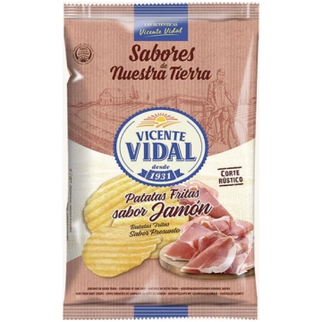 Ham flavoured potato crisps / chips (patatas frita