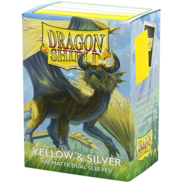 Dragon Shield: Standard Dual Sleeves: Yellow & Sil