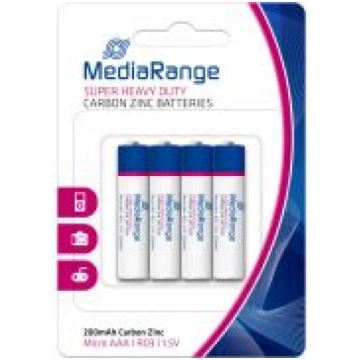 BATTERY CARBON-ZINC AAA 1.5V/4PCS MRBAT141 MEDIARA