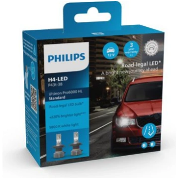 LED gaismas spuldze (Blisters 2 gab.) H4 12V 19W P