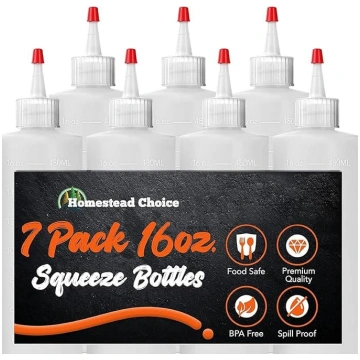 7 plastmasas izspiedēj pudeles 16 unces ar sarkanu