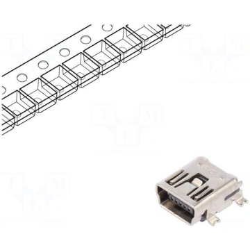 Socket | USB B mini | on PCBs | SMT,THT | PIN: 5 |