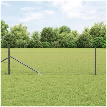 Žoga siets heksagonāla VidaXL 0,5 x 10 m, pelēks, 