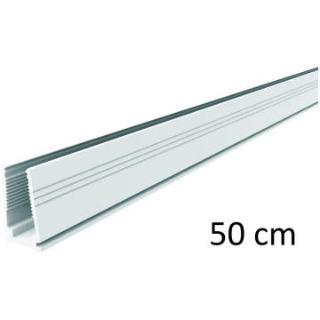 50 cm - Plastmasas montāžas virzošā sliede gaismas