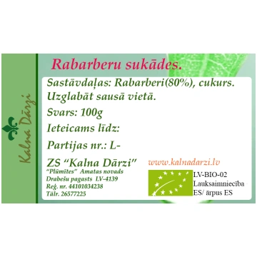 RABARBERU SUKĀDES BIO
