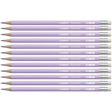 Stabilo Swan Pastel Hb zīmulis ar dzēšgumiju, viol
