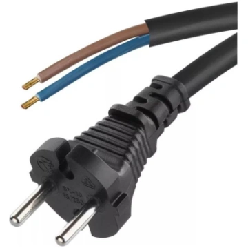 Power cable AC plug - soldered terminals (2x1.5 mm