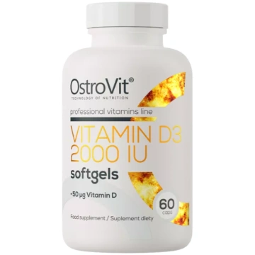 OSTROVIT Vitamin D3 2000 IU kapsulas, 60 gab
