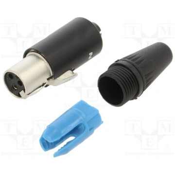 Connector: XLR mini; plug; female; 5A; 500V; PIN: 